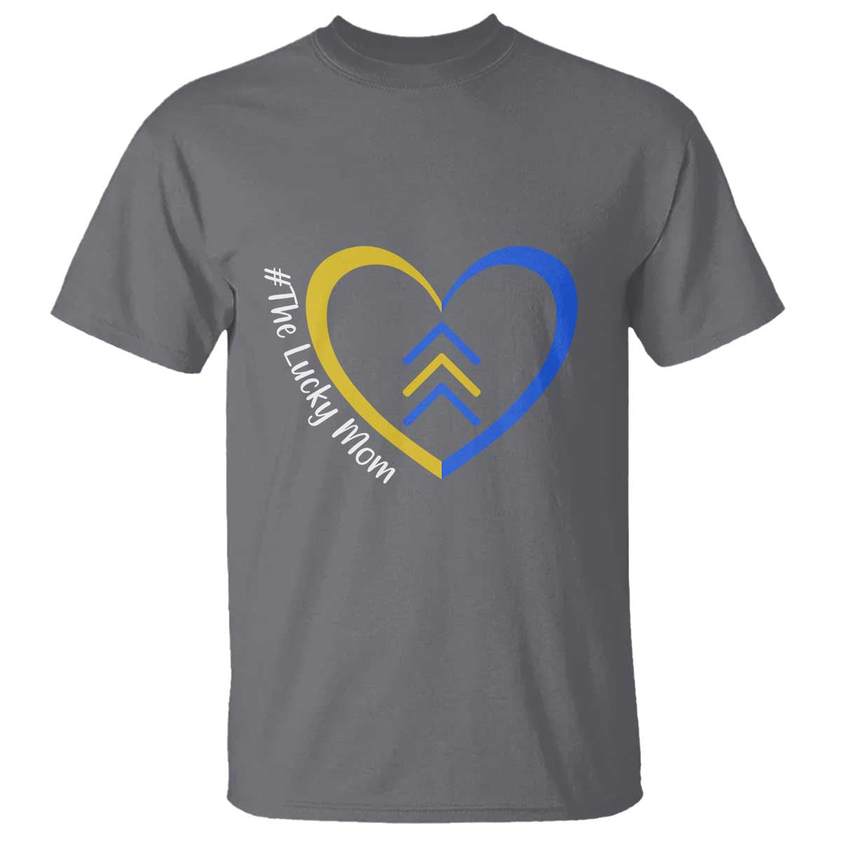 Down Syndrome Mom T Shirt Love Heart Three Arrows Lucky Mama T21 321