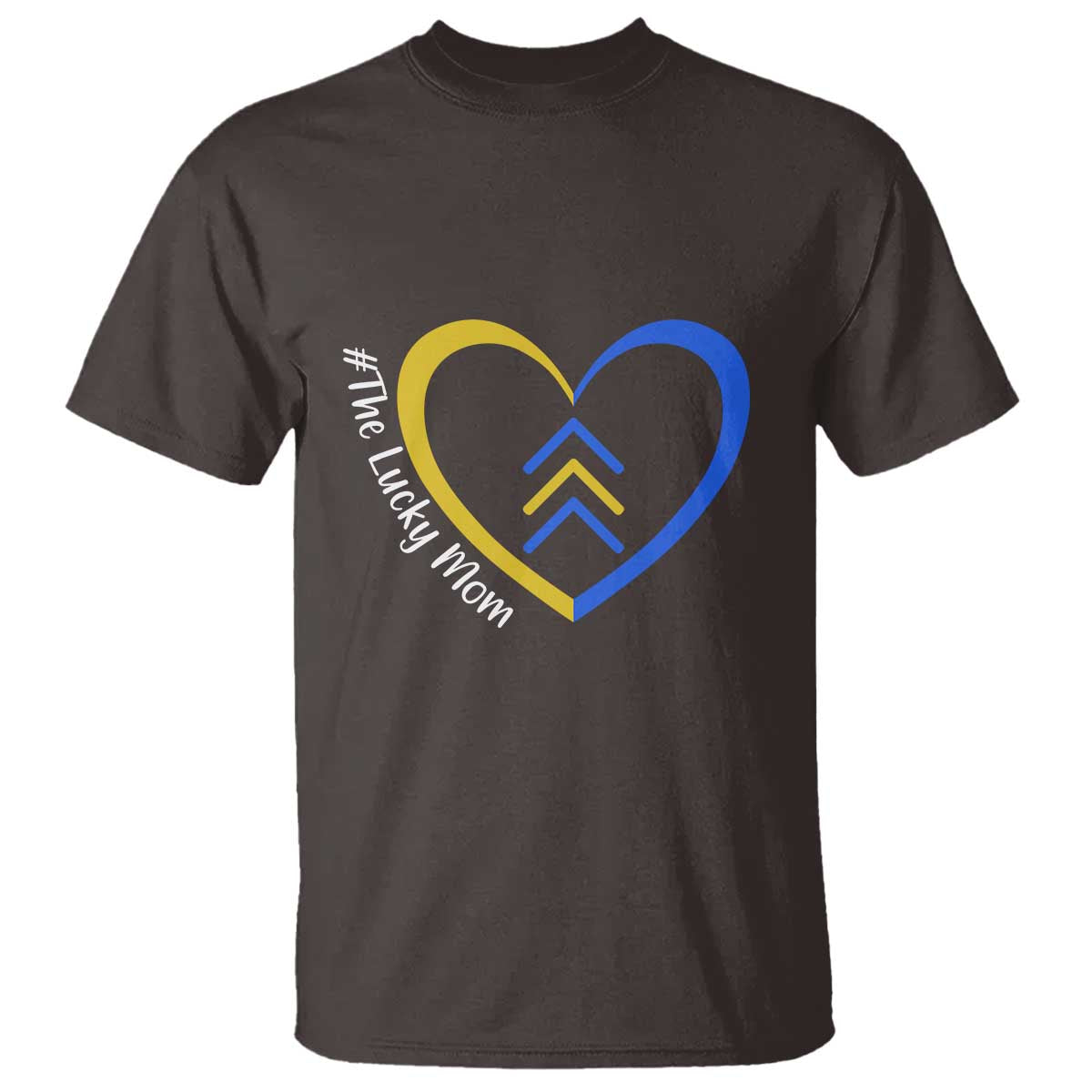 Down Syndrome Mom T Shirt Love Heart Three Arrows Lucky Mama T21 321