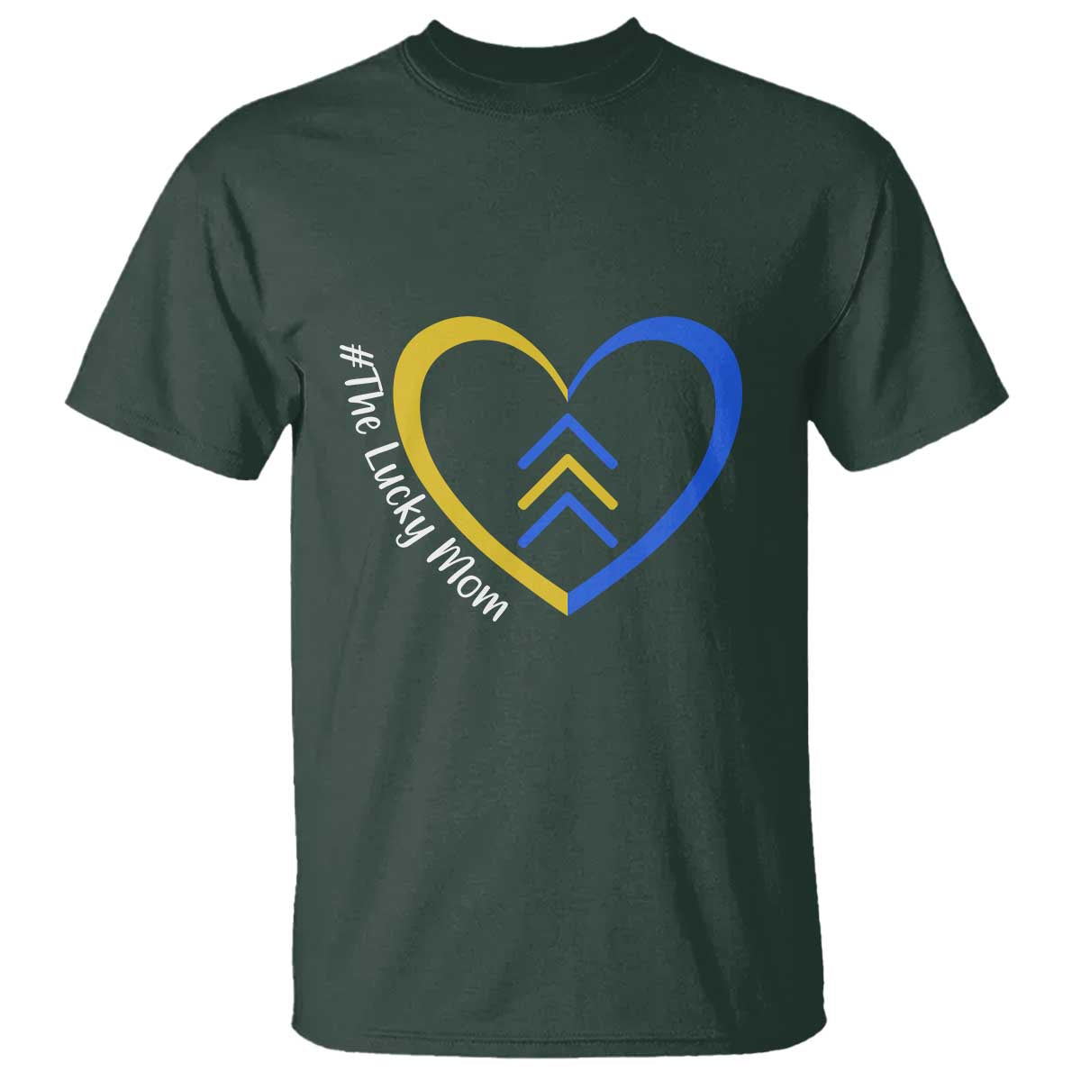 Down Syndrome Mom T Shirt Love Heart Three Arrows Lucky Mama T21 321