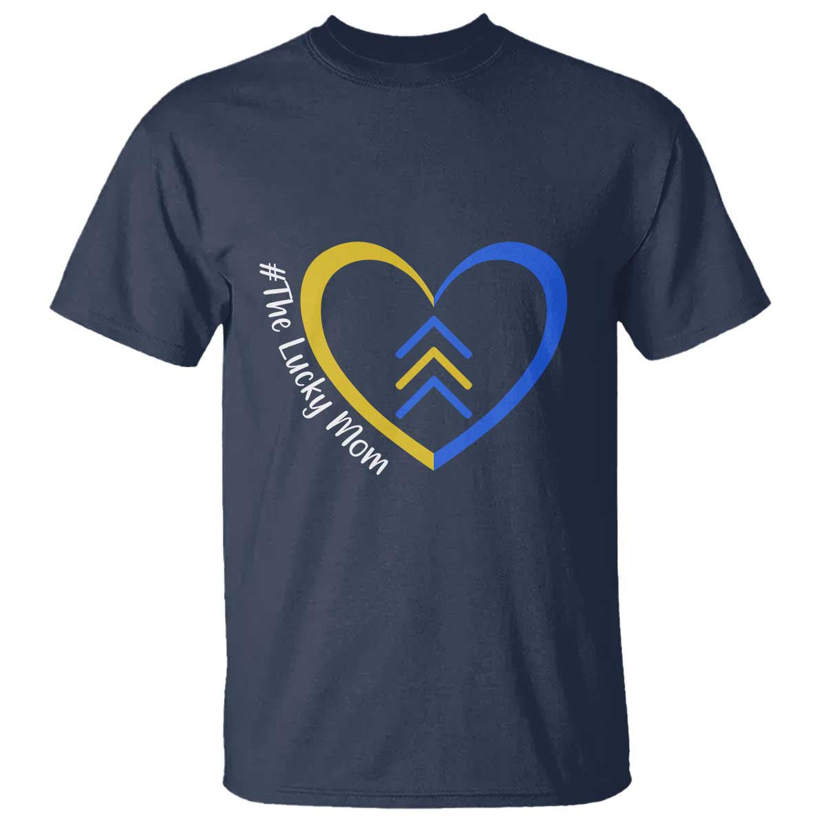 Down Syndrome Mom T Shirt Love Heart Three Arrows Lucky Mama T21 321