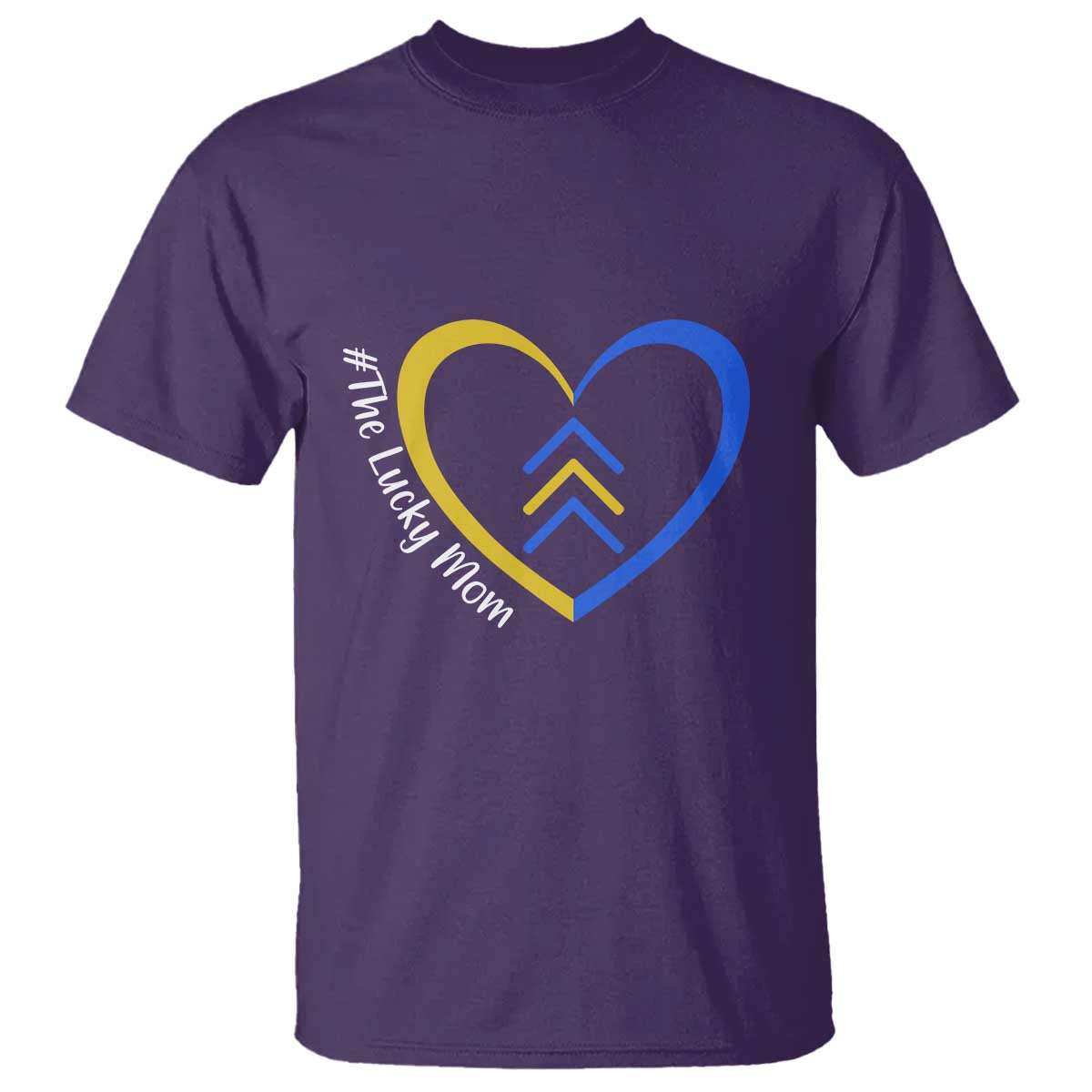 Down Syndrome Mom T Shirt Love Heart Three Arrows Lucky Mama T21 321