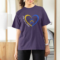 Down Syndrome Mom T Shirt For Women Love Heart Three Arrows Lucky Mama T21 321