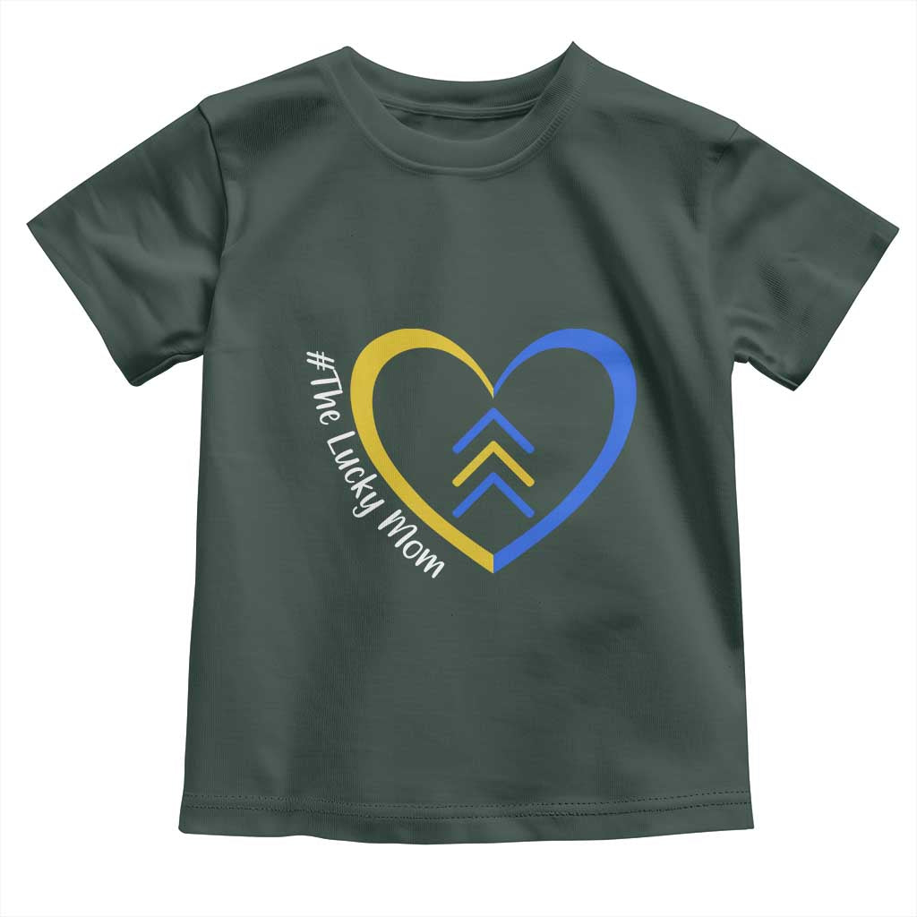 Down Syndrome Mom Toddler T Shirt Love Heart Three Arrows Lucky Mama T21 321