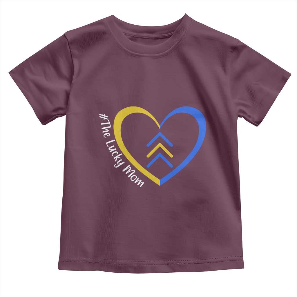 Down Syndrome Mom Toddler T Shirt Love Heart Three Arrows Lucky Mama T21 321