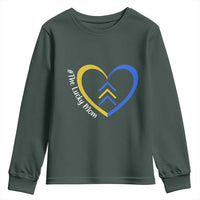 Down Syndrome Mom Youth Sweatshirt Love Heart Three Arrows Lucky Mama T21 321