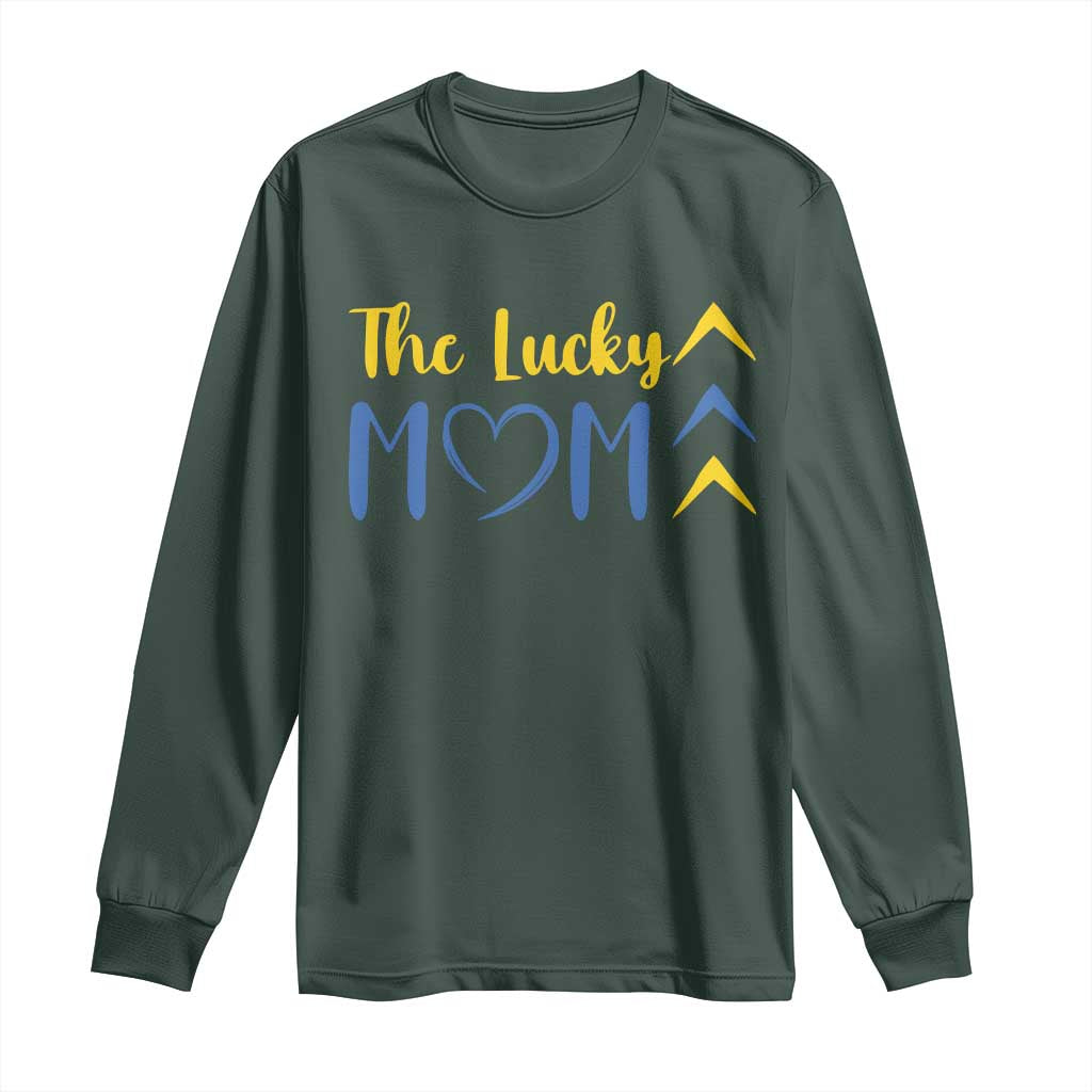 Down Syndrome Mom Long Sleeve Shirt Three Arrows The Lucky Mama T21 321