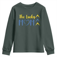Down Syndrome Mom Youth Sweatshirt Three Arrows The Lucky Mama T21 321