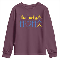 Down Syndrome Mom Youth Sweatshirt Three Arrows The Lucky Mama T21 321