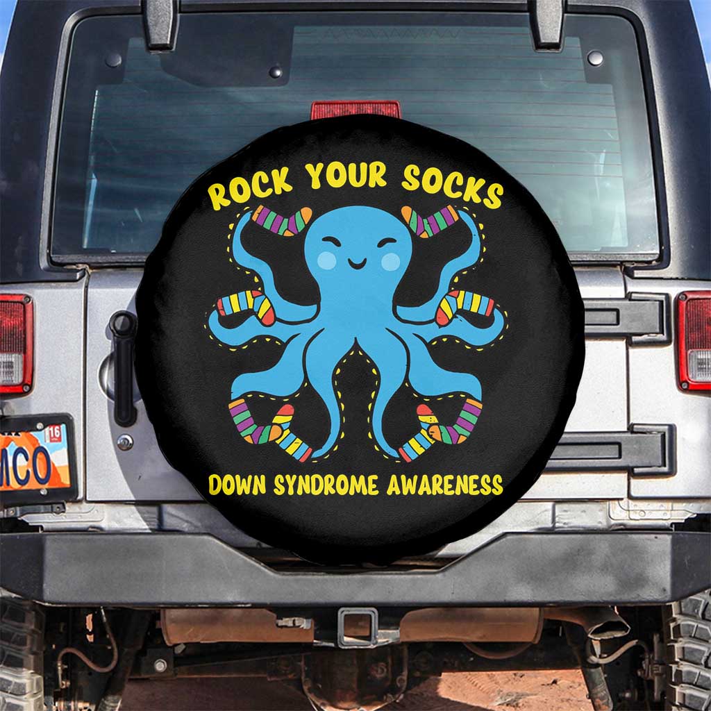 World Down Syndrome Day Spare Tire Cover Octopus Rock Your Sock Support 321