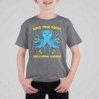 World Down Syndrome Day T Shirt For Kid Octopus Rock Your Sock Support 321