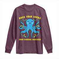 World Down Syndrome Day Long Sleeve Shirt Octopus Rock Your Sock Support 321
