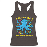 World Down Syndrome Day Racerback Tank Top Octopus Rock Your Sock Support 321