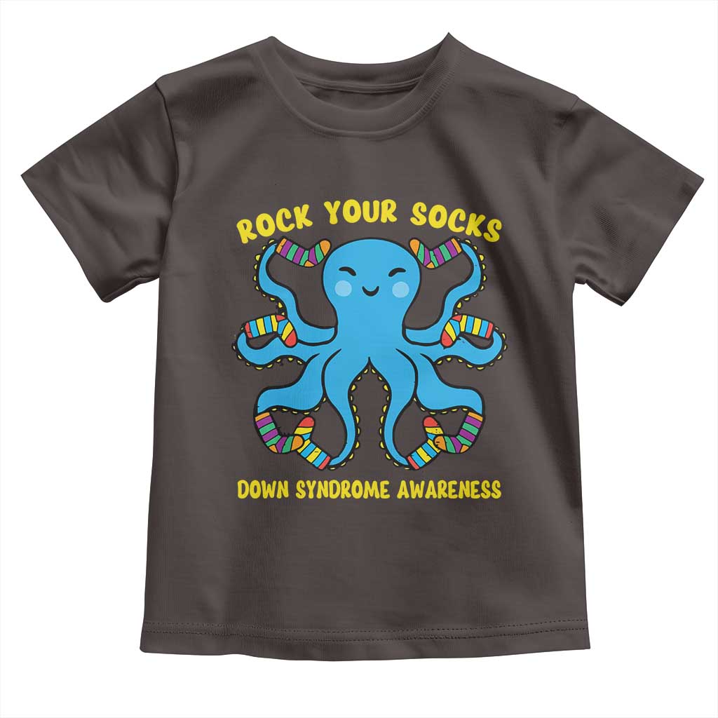 World Down Syndrome Day Toddler T Shirt Octopus Rock Your Sock Support 321
