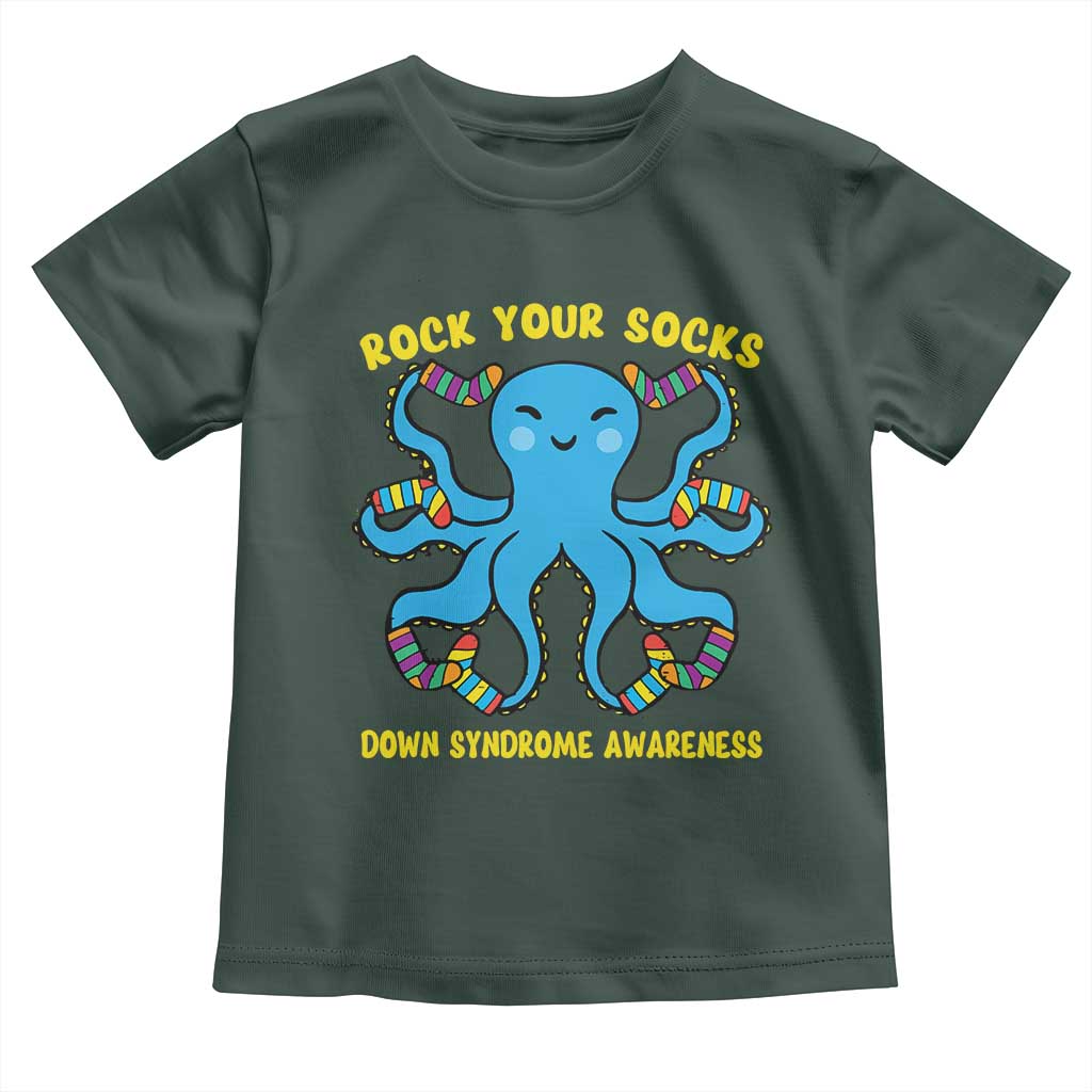 World Down Syndrome Day Toddler T Shirt Octopus Rock Your Sock Support 321
