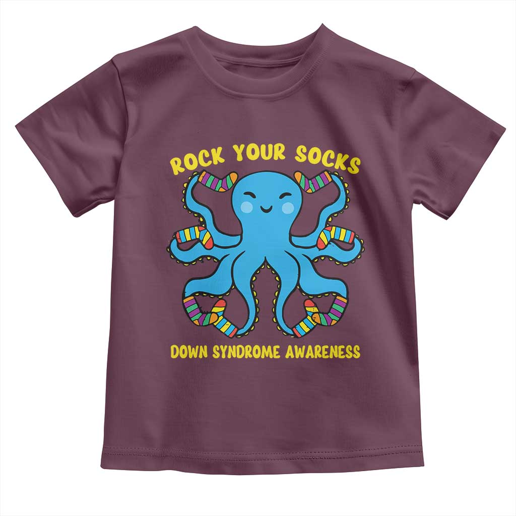 World Down Syndrome Day Toddler T Shirt Octopus Rock Your Sock Support 321