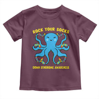 World Down Syndrome Day Toddler T Shirt Octopus Rock Your Sock Support 321