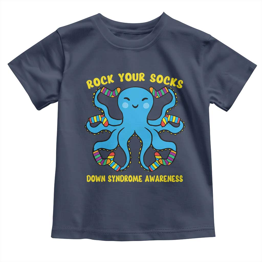World Down Syndrome Day Toddler T Shirt Octopus Rock Your Sock Support 321