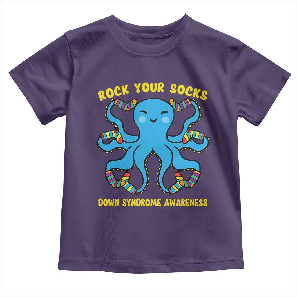 World Down Syndrome Day Toddler T Shirt Octopus Rock Your Sock Support 321