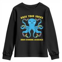 World Down Syndrome Day Youth Sweatshirt Octopus Rock Your Sock Support 321