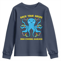 World Down Syndrome Day Youth Sweatshirt Octopus Rock Your Sock Support 321