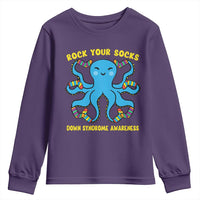 World Down Syndrome Day Youth Sweatshirt Octopus Rock Your Sock Support 321