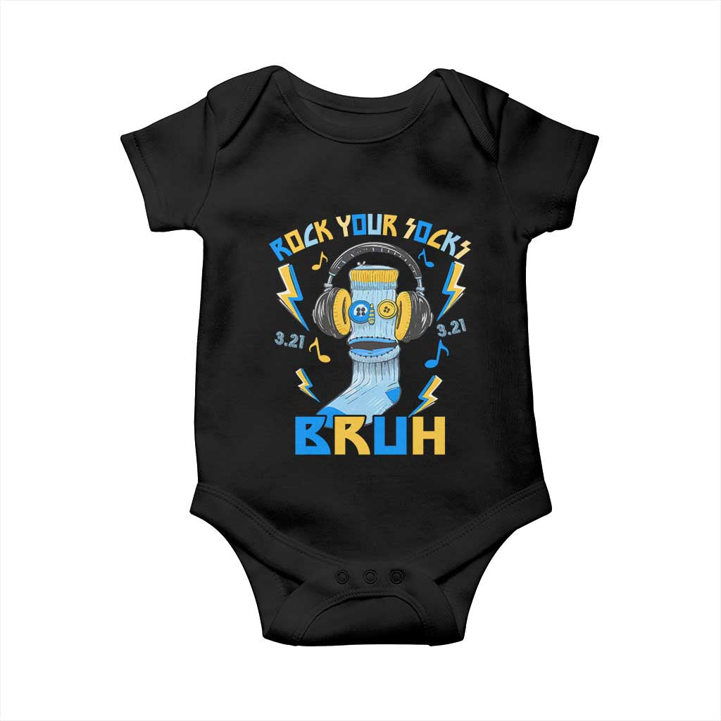 World Down Syndrome Day Baby Onesie Rock Your Sock Bruh Support 321