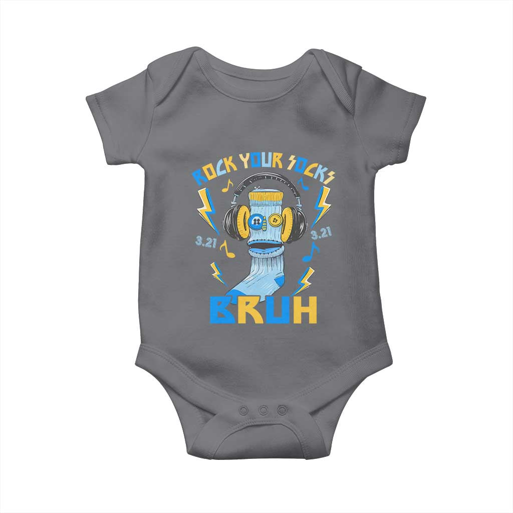 World Down Syndrome Day Baby Onesie Rock Your Sock Bruh Support 321