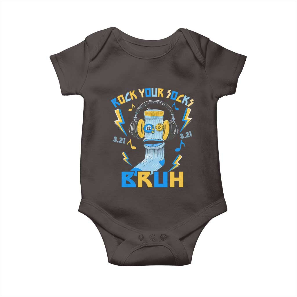 World Down Syndrome Day Baby Onesie Rock Your Sock Bruh Support 321