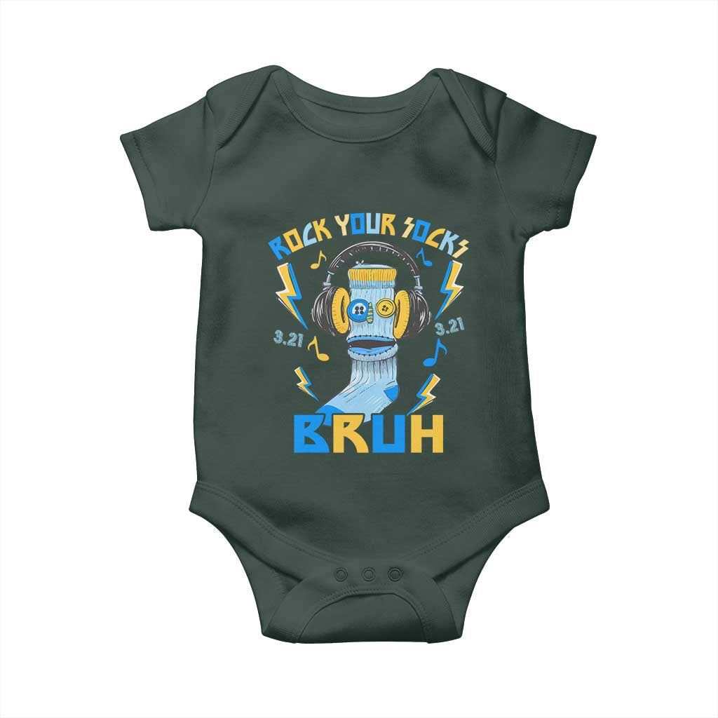 World Down Syndrome Day Baby Onesie Rock Your Sock Bruh Support 321