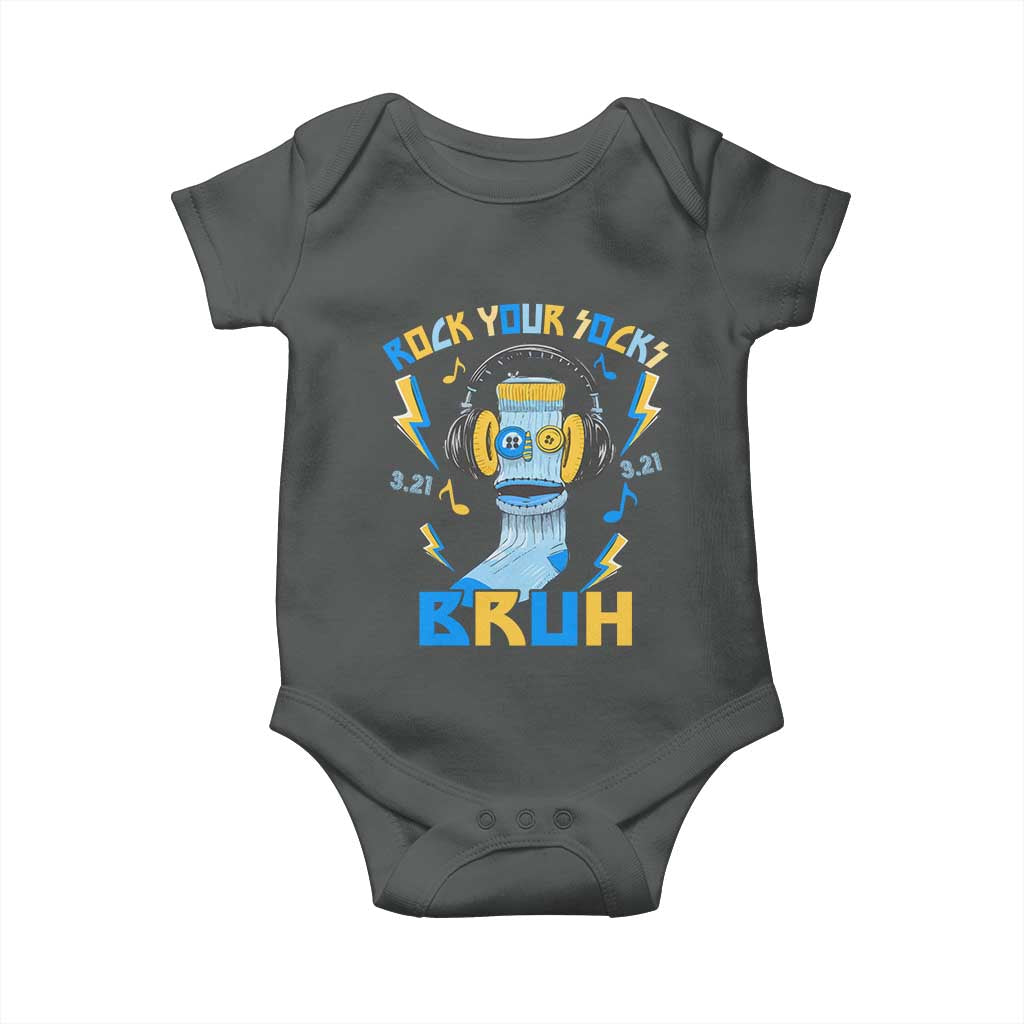 World Down Syndrome Day Baby Onesie Rock Your Sock Bruh Support 321