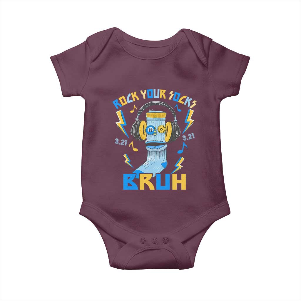World Down Syndrome Day Baby Onesie Rock Your Sock Bruh Support 321