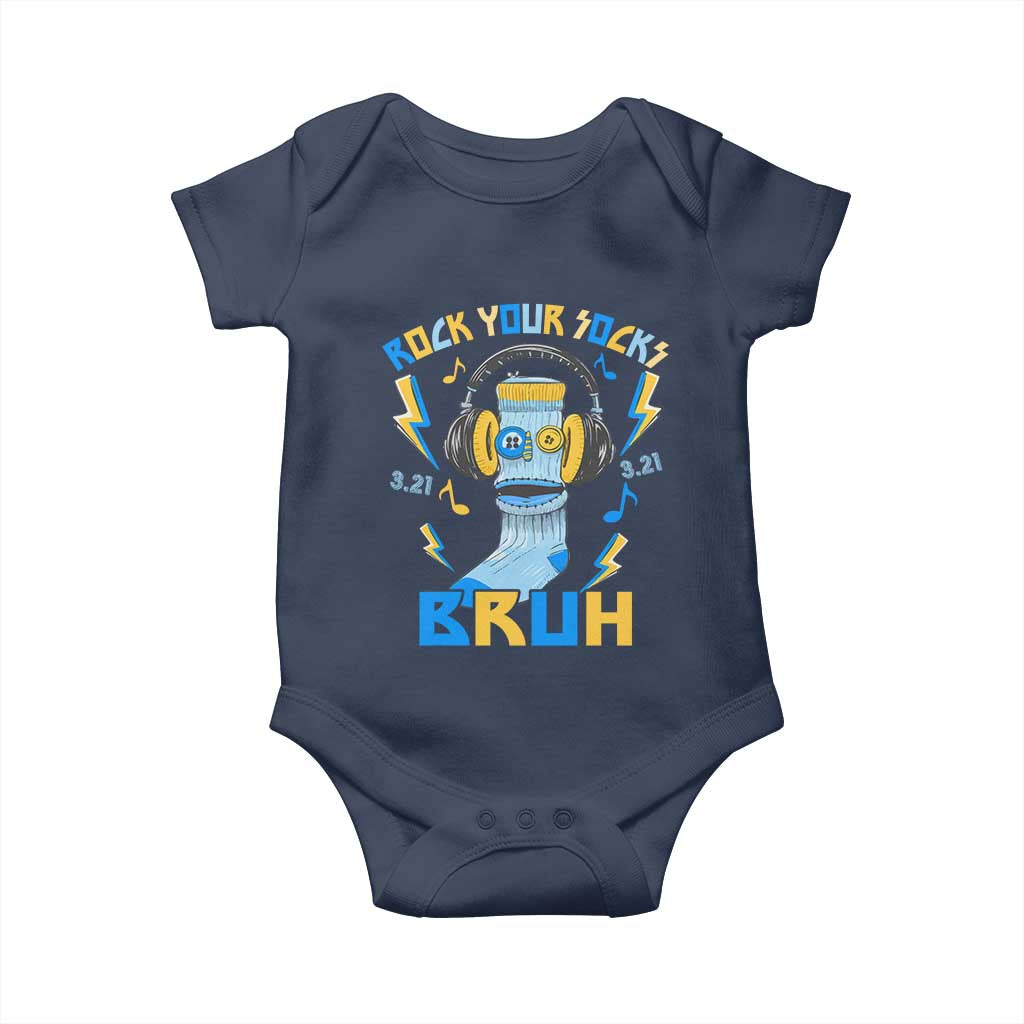 World Down Syndrome Day Baby Onesie Rock Your Sock Bruh Support 321