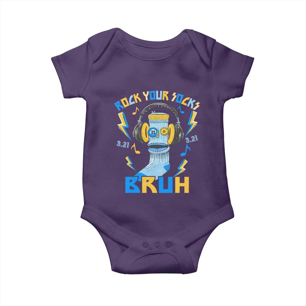 World Down Syndrome Day Baby Onesie Rock Your Sock Bruh Support 321