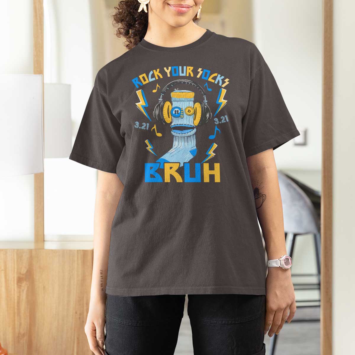 World Down Syndrome Day T Shirt For Women Rock Your Sock Bruh Support 321