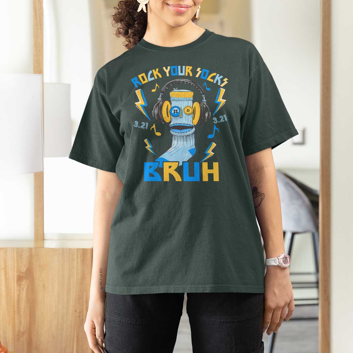 World Down Syndrome Day T Shirt For Women Rock Your Sock Bruh Support 321