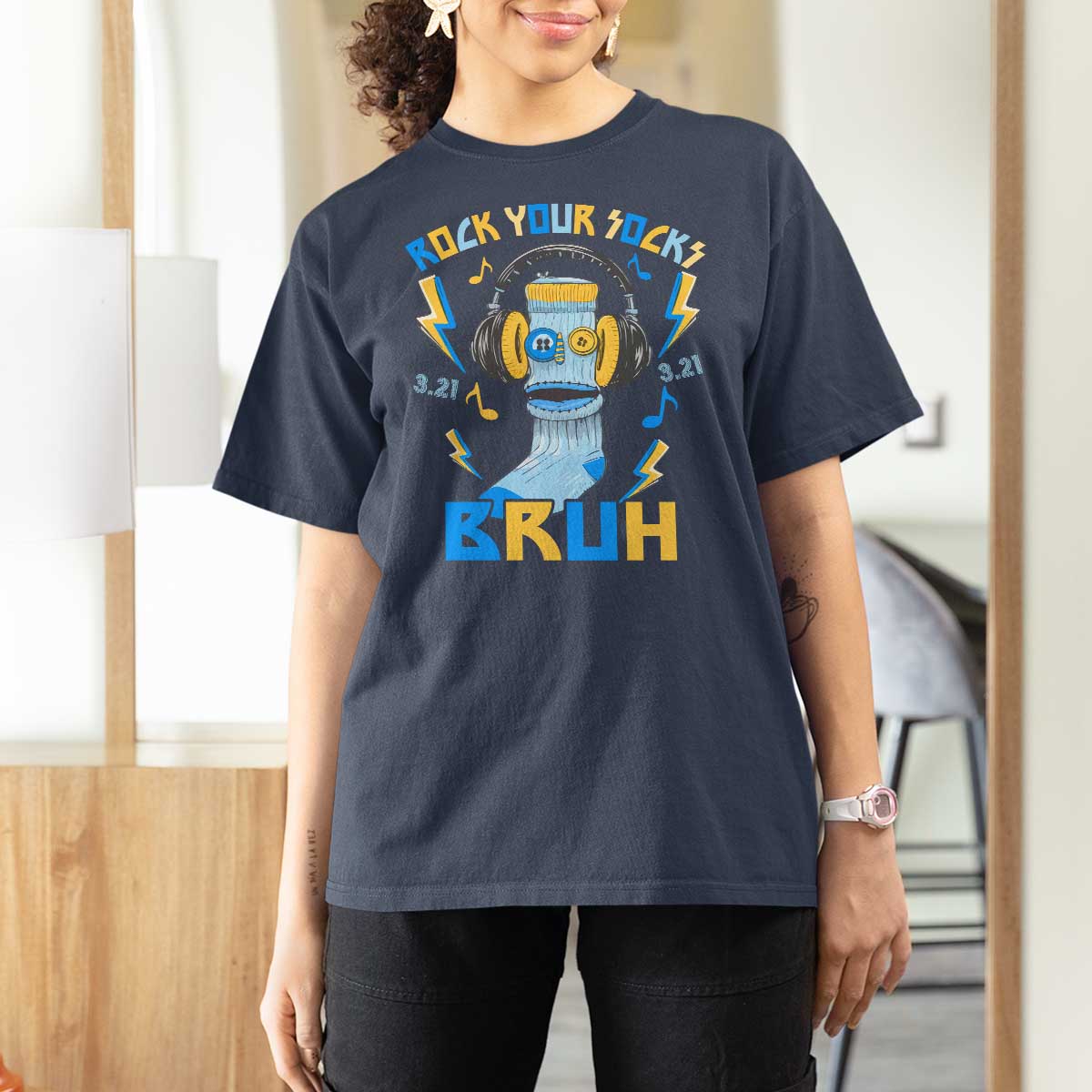 World Down Syndrome Day T Shirt For Women Rock Your Sock Bruh Support 321