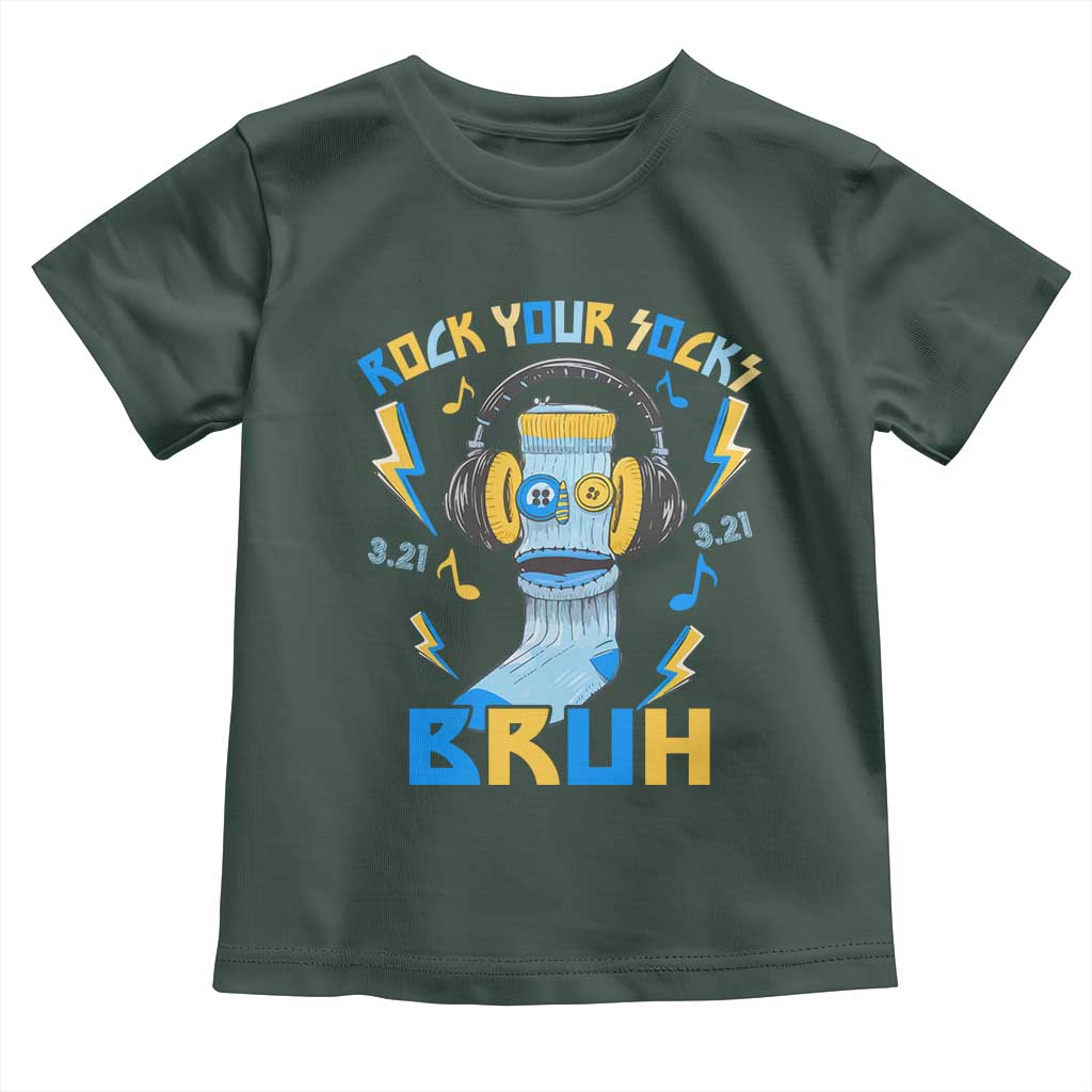 World Down Syndrome Day Toddler T Shirt Rock Your Sock Bruh Support 321