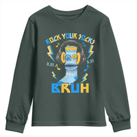 World Down Syndrome Day Youth Sweatshirt Rock Your Sock Bruh Support 321