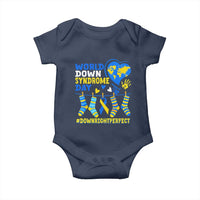 World Down Syndrome Day Baby Onesie Blue Yellow Ribbon Down Right Perfect Awareness Support