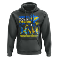 World Down Syndrome Day Hoodie Blue Yellow Ribbon Down Right Perfect Awareness Support