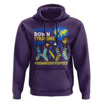 World Down Syndrome Day Hoodie Blue Yellow Ribbon Down Right Perfect Awareness Support
