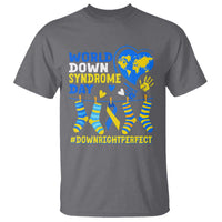 World Down Syndrome Day T Shirt Blue Yellow Ribbon Down Right Perfect Awareness Support