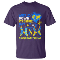 World Down Syndrome Day T Shirt Blue Yellow Ribbon Down Right Perfect Awareness Support