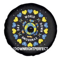 World Down Syndrome Day Spare Tire Cover 321 Awareness Support Blue Yellow Ribbon Down Right Perfect