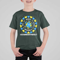 World Down Syndrome Day T Shirt For Kid 321 Awareness Support Blue Yellow Ribbon Down Right Perfect