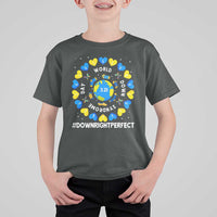 World Down Syndrome Day T Shirt For Kid 321 Awareness Support Blue Yellow Ribbon Down Right Perfect