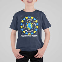World Down Syndrome Day T Shirt For Kid 321 Awareness Support Blue Yellow Ribbon Down Right Perfect