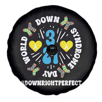 World Down Syndrome Day Spare Tire Cover 321 Awareness Support Blue Yellow Ribbon
