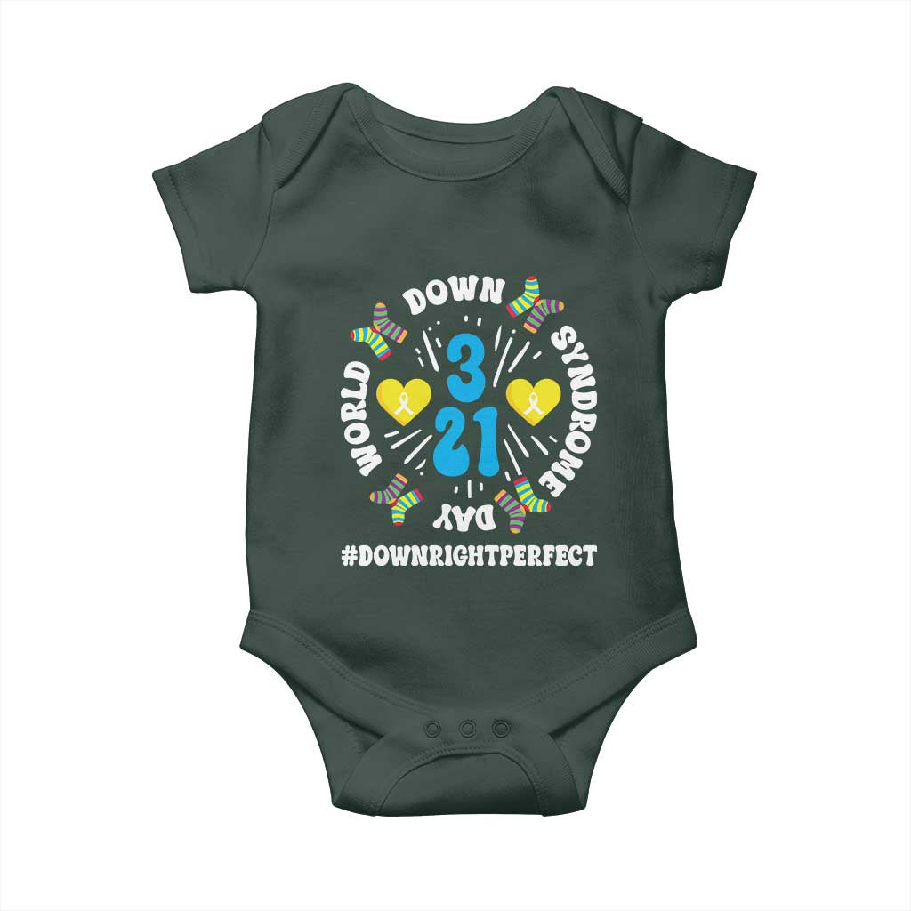 World Down Syndrome Day Baby Onesie 321 Awareness Support Blue Yellow Ribbon