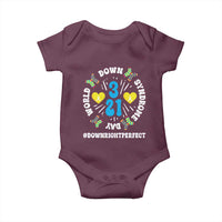 World Down Syndrome Day Baby Onesie 321 Awareness Support Blue Yellow Ribbon